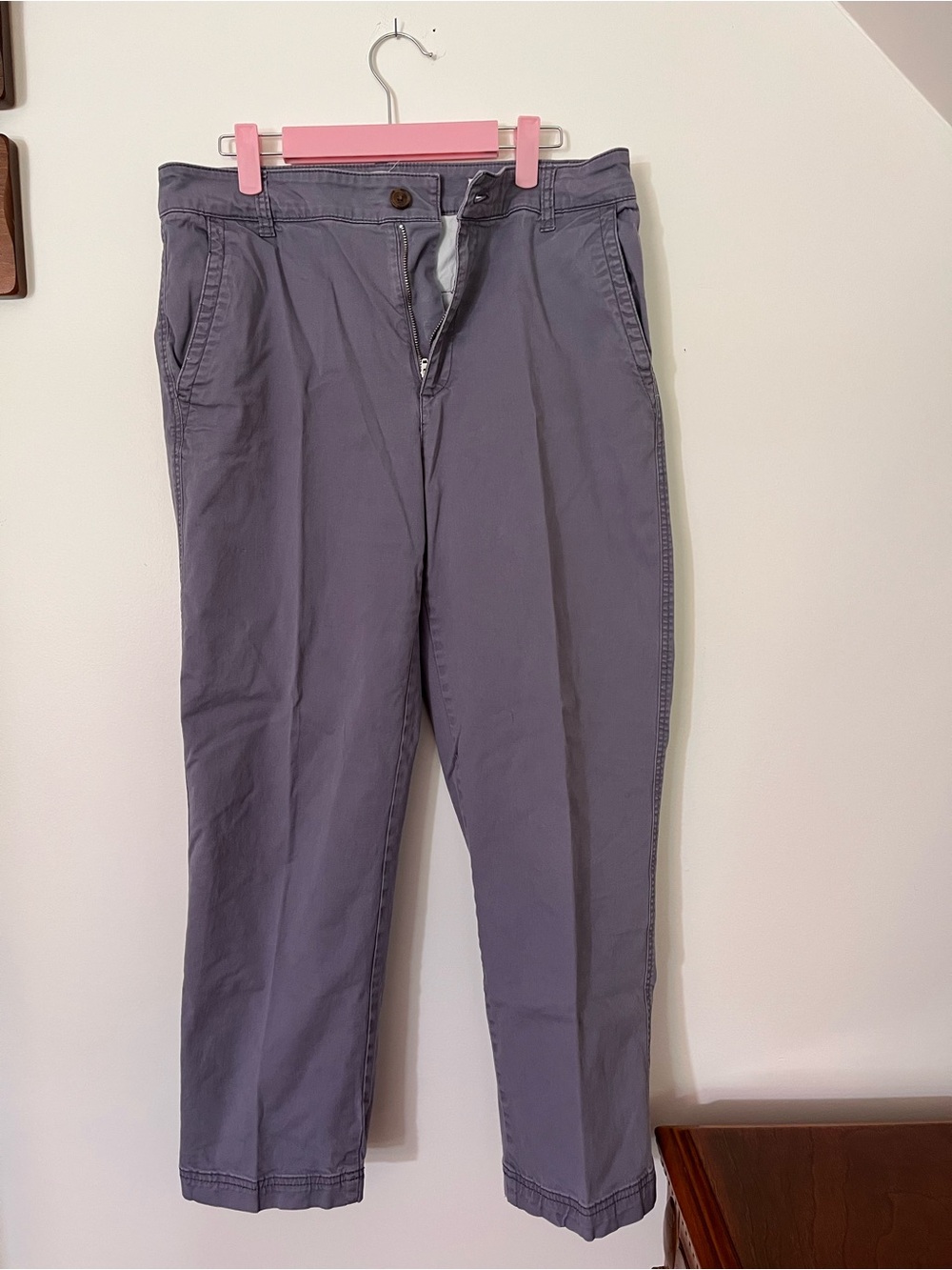 GAP Straight-Leg Trousers in Slate Gray